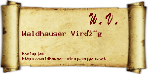 Waldhauser Virág névjegykártya